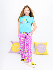 Smiley Face Plush Loungewear  Pants