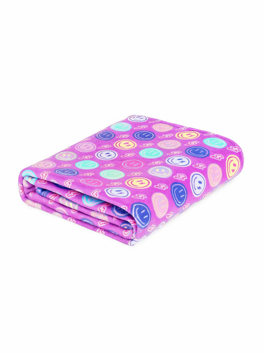 Smiley Faces Plush Blanket