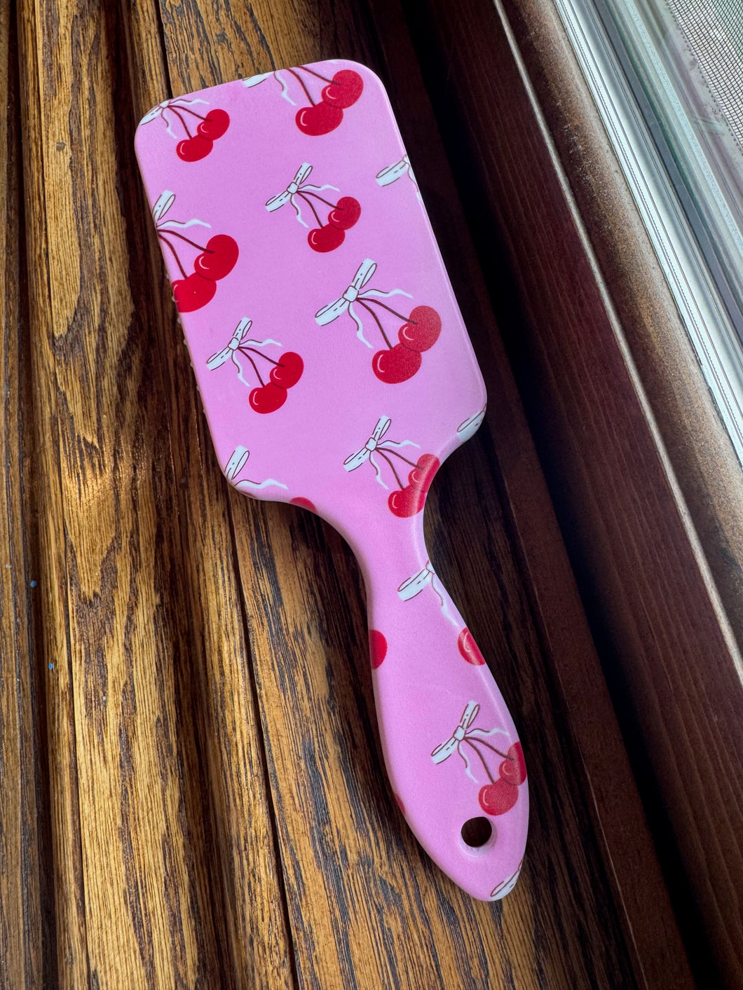 Cherry Print Hair Brush
