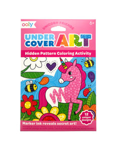 Under Cover Art HIdden Pattern Coloring Activity Unicorn Friends